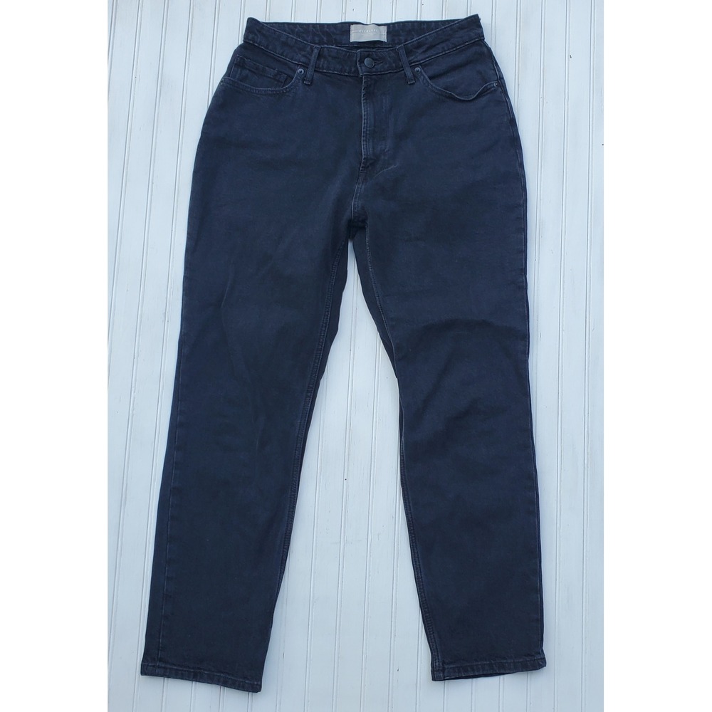 Everlane The Curvy Cheeky Jean Washed Black Organic Cotton High Rise 30 Regular